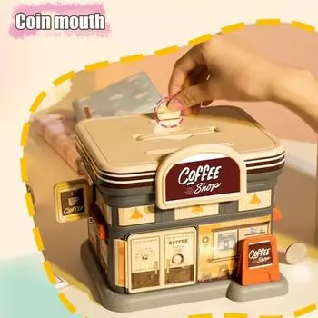 Cartoon Piggy Bank Kids Money Bank Small Cash Bank Money Box Kids Saving Bank Cash Coin Saving Box Money Safe Box with Handles