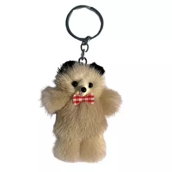 Cartoon Plush Bear Keychain Animal Bear Bowknot Bear Keyring Stuffed Toys Kids Gifts
