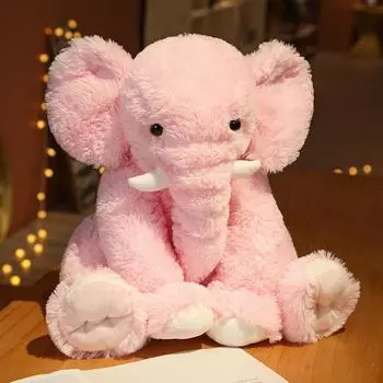 Cartoon Plush Elephant Stuffed Toy Simulation Animal Doll Kid Gifts Birthday Pink