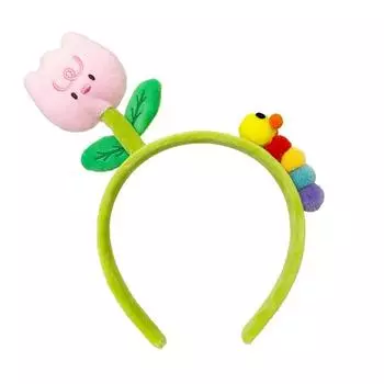 Cartoon Plush Flower Hair Hoop Bean Sprout Flowers Headband Fashion Photograph B