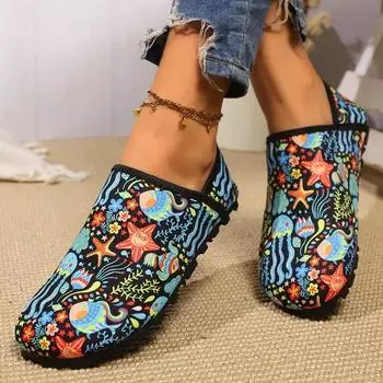 Cartoon Print Women s Vulcanized Shoes 2024 Autumn New Fashionable and Durable Women Casual Sports Shoes Zapatos De Mujer 36 синий