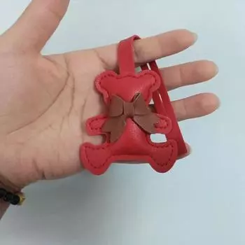 Cartoon PU Animal Key chain Cute Bear Keyring For Women Keychain Backpack Pendant Ornaments Girls Gift