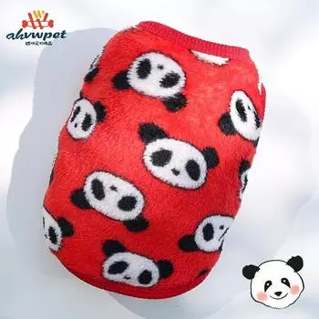 Cartoon Puppy Flannel Warm Cat Teacup Dog Little Puppy Dog Cat Teddy Clothes Dog Vest XXS