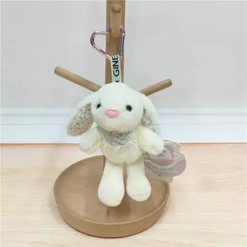 Cartoon Rabbit Plush Keychain Toy Animal Keyring Stuffed Doll For Kids Gift