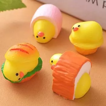 Cartoon Resin Animal Model DIY Mini Duck Ornaments Funny Bread Duck Ornaments Micro Landscape style 2