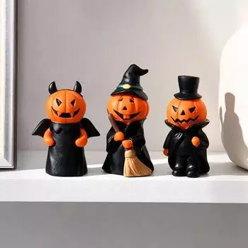 Cartoon Resin Halloween Decoration Pumpkin Holiday Party Cute Ghost Statue Room Decoration Table Decoration & Accessories