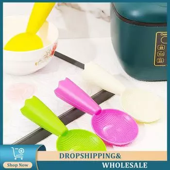Cartoon Serve Rice Heat Resistant Oval Handle No Deformation Household Gadgets Rice Shovel Spoon Non Stick Kitchen Food Grade жёлтый