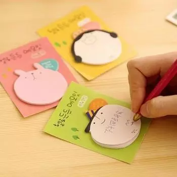 Cartoon Sticky Notes Affixed N Times Posted Scrapbook Decorative Pattern Sticker Decoration 1pc
