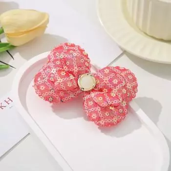 Cartoon Summer Kids Hairpin Fresh Sweet Bow sequin hairpin Small Spice bangs clip accessory