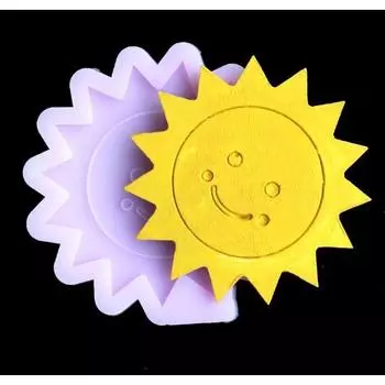 Cartoon Sun Silicone Mold DIY Candle Fragrance Epoxy Resin Mold Decoration Handicraft Mold