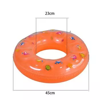 Cartoon Thickened Childrens Inflatable Doublelayer Airbag Ring Swimming 45cm