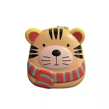 Cartoon Tiger Animal Pattern Kids School Bag Hard Shell Backpack Toddlers For Yellow Orange