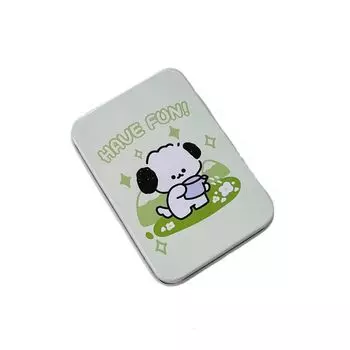 Cartoon Tinplate Box Rectangular Candy Pill Tin Cases Cute Storage Box Jewelry Watering dog