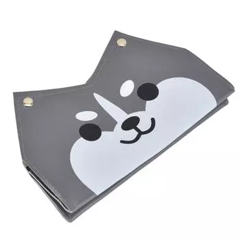Cartoon Tissue Box Leather Exquisite Cute Dog Shape V Shaped Opening Button Design Tissue Paper Box
