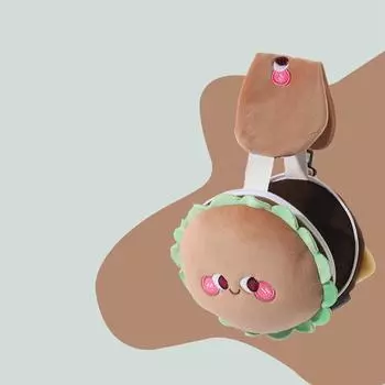 Cartoon U-shaped Pillow, Travel Portable Airplane Pillow, Creative Eye Mask, Neck Pillow, Two-in-one Eye Mask, Nap Neck Pillow. One Size коричневый