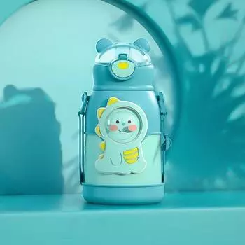 Cartoon Vacuum Flasks Cute Water Bottle for Girls Kawaii Kids Tumbler 316 Stainless Steel Insulation Cup Portable Straw Thermos without sticker