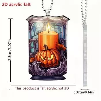 Cartoon Whimsical Style Acrylic Halloween Car Pendant For Festive Car Decor