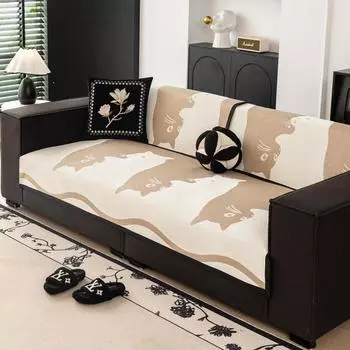 Cartoon wind sofa cushion universal in all seasons new sofa cover one piece chenille leather sofa cushion 90*90cm