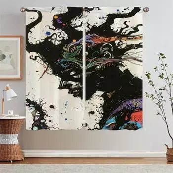 Cartoonist Kelley Jones Bedroom Curtains 2 Pieces Kitchen Curtain Tiebacks Blackout Curtains for Living Room Decoration Blinds W50xH70cmx2pcs-CL