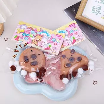 Cartton Capibara медленно восстанавливается Pinch декомпрессионная вентиляционная игрушка милый медленно поднимающийся стресс снятие игрушки для рождественской вечеринки подарок 01