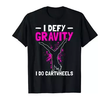 Cartwheeling Lover Gymnastics Balance Beam Cartwheel T-Shirt чёрный
