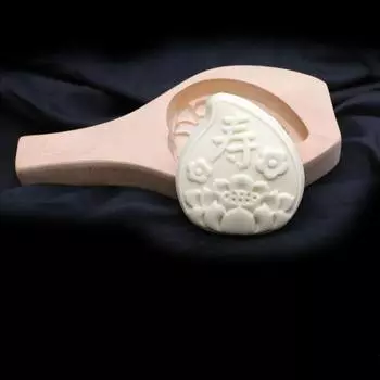 Carved Wood Baozi Mold Manual Mooncake Molds Steamed Stuffed Bun Tool Restaurant Style E