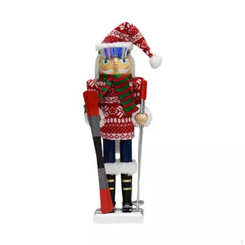 Carved Wooden Christmas Figurine for Festive Decoration Boy