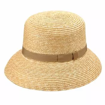 Casablanca Шляпа Casablanca женская Сделано в UKH042NA (Шляпа Танака) 7-8мм (Соломенная Япония) (Бежевая лента, 58см)