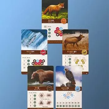 Cascadia Promo Animal Score Card Pack, популярная корейская настольная игра