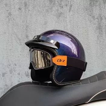 Casco Moto rcycle jet casco clsico de cara abierta ретро 3/4 medio casco moto capacete moto ciclismo бесплатно M