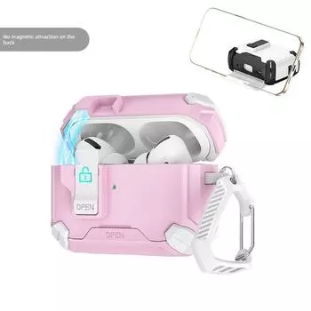 Case Airpodspro2 Generation Protective Case MagSafe Magnetic Lock Creative Stand Drop-Resistant Noise Reduction Version Switch Airpods3 Generation AirPods3 generation Pink [no magnetic attraction]]