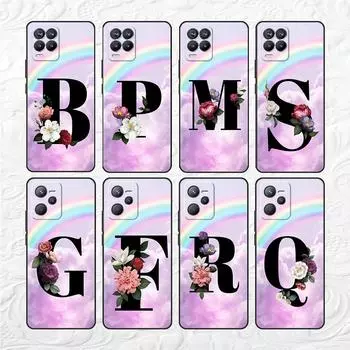 Case For Realme 8 C21y GT Neo 2 3 8i C21 7 C11 6 C12 C35 C3 GT 9 Pro C12 Master Funda Phone Cover Pink Letters M S R Realme 8i