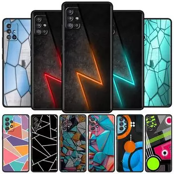 Case For Samsung Galaxy A52 A12 A51 A32 A71 A21s A22 A11 A02s A03 A23 A13 A53 A41 A31 A72 Soft Phone Cover Geometric Gradient Samsung A02s