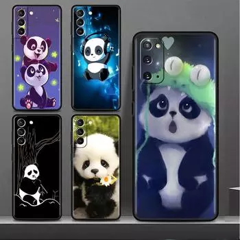 Case For Samsung Galaxy S20 FE S22 Ultra S21 Plus Luxury Soft Phone Case S10 S9 S8 S10e S7 Funda Cute Cartoon Animal Panda Shell Samsung S7