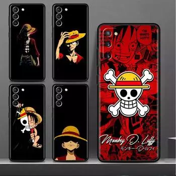 Case For Samsung Galaxy S22 S20 S21 FE S10 S9 Plus S8 Note 20 Ultra 10 Plus Soft Phone Shell Anime One- Piece Samsung S21 5G
