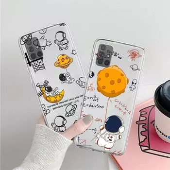 Case Funda for Samsung Galaxy A11 A33 A12 A51 A53 A21s A32 A41 A31 A52 A72 A73 A13 A71 A22 5G Fashion Earth Planet Astronaut Samsung A11