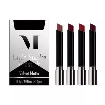 Кейс Помада Не липкая чашка Легко наносится Тюбик Помада Набор для макияжа из четырех штук