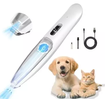 Caseeto Pet Suction Dog Rechargeable Partial 2 Levels LED Light Home Pet Soles of Behind the Around the Around the Low Noise Clippers, Type, Clippers,