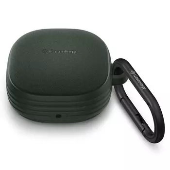 Caseology Galaxy Buds 2 Pro 2 Buds Pro Buds Live Case TPU Sandstone Прочный чехол Грубая текстура Карабин в комплекте Хранилище Midnight Green FE/Buds полночь зеленый