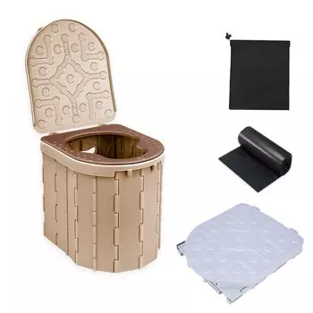 Casgee Simple Toilet Портативный туалет с мягкими средствами предотвращения стихийных бедствий Вес Сопротивление Включает 15 Портативный туалет Мусорный аварийный туалет