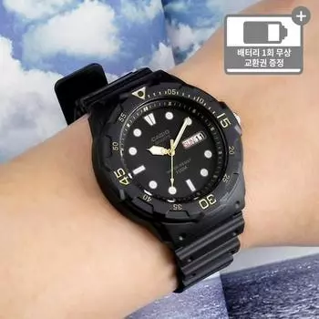 Casio 100-метровые водонепроницаемые мужские спортивные часы с вращающимся безелем в стиле дайвера 200 черные E