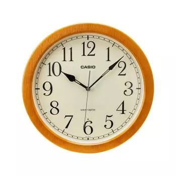 Casio 32.5 см Iq 1021j 7jf Casio настенные часы радио часы диаметр древесины текстура шаг секундная стрелка ночные часы