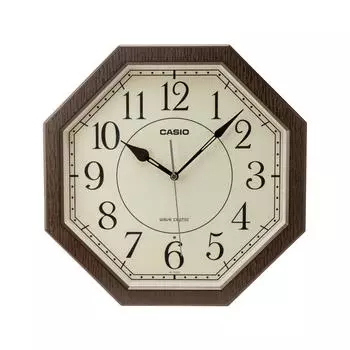 Casio 32.5 см Iq 1023j 5jf Casio настенные часы радио часы диаметр древесины текстура шаг секундная стрелка ночные часы