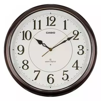 Casio 33 см Iq 1051nj 5jf Casio Girl Watch Radio Wave Brown Диаметр Аналоговые Всегда Включенные Светящиеся Ночные Часы