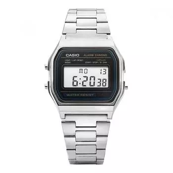 Casio A158wa 1df A158wa 1 цифровые квадратные винтажные ретро публичные металлические часы A158WA-1DF