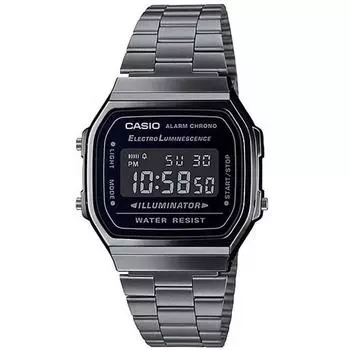 Casio A-168WGG-1B Металлические наручные часы Винтаж Мужские Женские Спортивные Электронные Модные Костюмы Студенческие Будильник