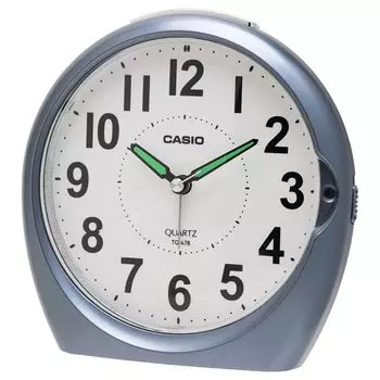 CASIO Alarm Clock Analog Metallic Gray with Snooze Light TQ-478-8JF