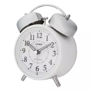 CASIO Alarm Clock Loud Radio Wave White Analog Twin Bell TQ-720J-7JF