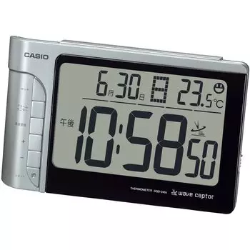 CASIO Alarm Clock Radio Silver Digital Temperature Calendar Display Black DQD-240J-8JF