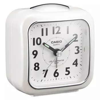CASIO Alarm Clock Table Clock Analog Small Light White Simple TQ-157-7BJF